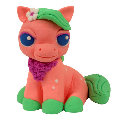 PLUSH Пушистый пластилин Розовый+Зеленый