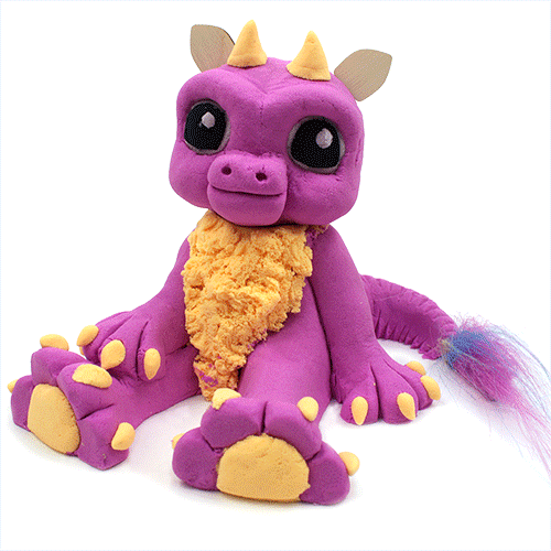PLUSH Пушистый пластилин Фиолетовый+Оранжевый