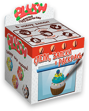 PLUSH Игровой набор СЛЕПИ, ЗАПЕКИ И РАСКРАСЬ!
